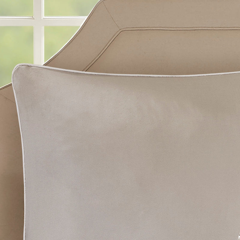 Embroidered 8 Piece Comforter Set Neutral Cal King