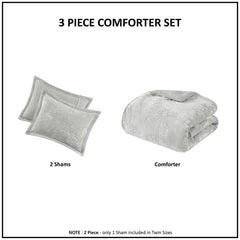 Crushed Velvet Sherpa Reversible Comforter Set perspective