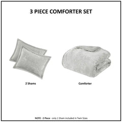 Crushed Velvet Sherpa Reversible Comforter Set perspective