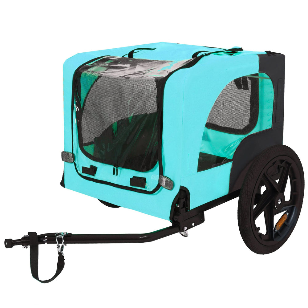Pet Bike Trailer Dog Cart for Bicycle,Suitable for Small and Medium Pets, Easy Folding Cart Frame, Quick Release Wheel, Non-Slip Floor, Internal Leash Media 1
