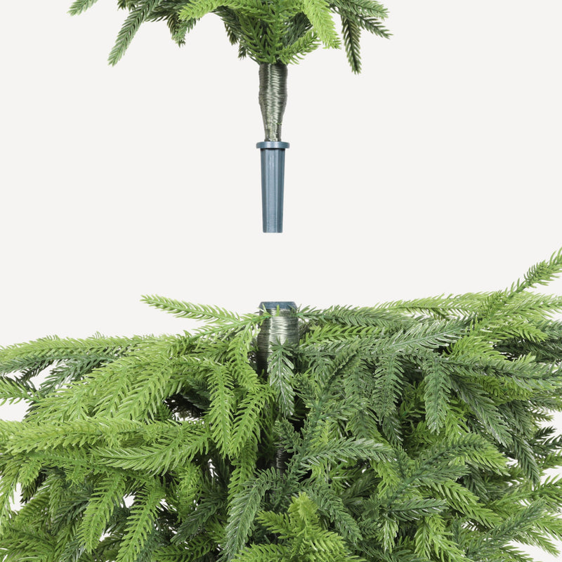 4' Artificial Real Touch  Pine Tree in Black Plastic Pot, 2pc/set
