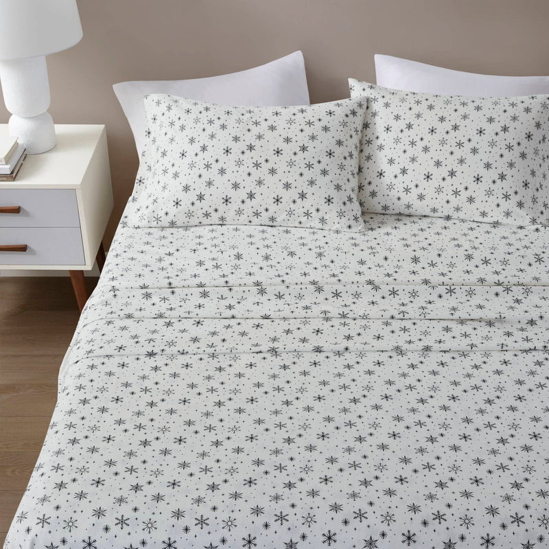 4 PCS Full Sheet Set Black Snowflakes