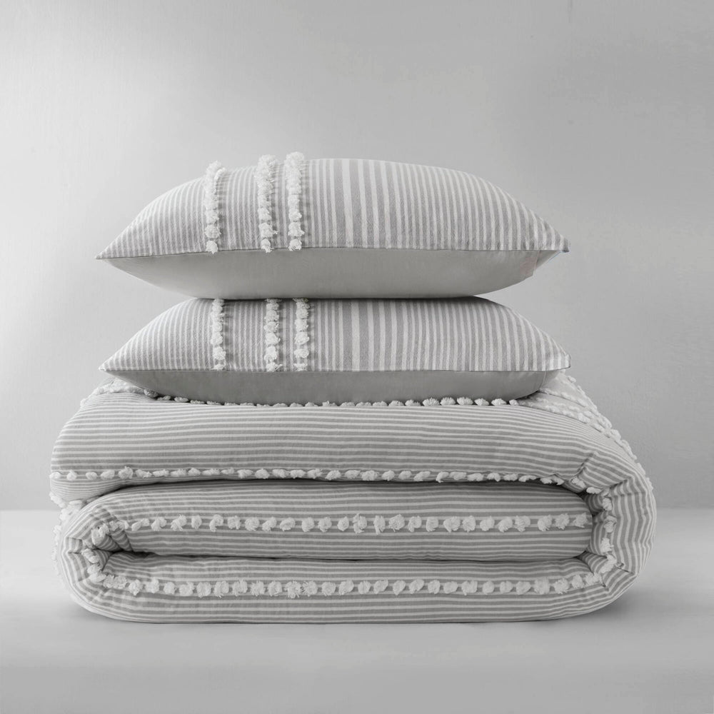 3- Piece Full/Queen Cotton Yarn Dyed Comforter Set Media 3