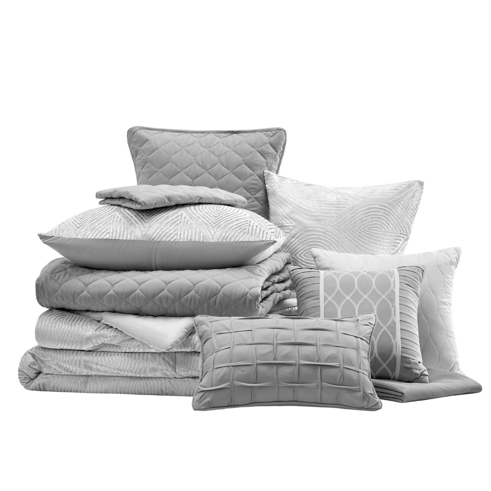 10- Piece Queen Jacquard Comforter Set Media 17