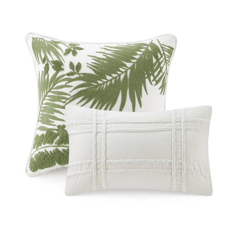 6 Piece Oversized Cotton Comforter Set with Throw Pillow
