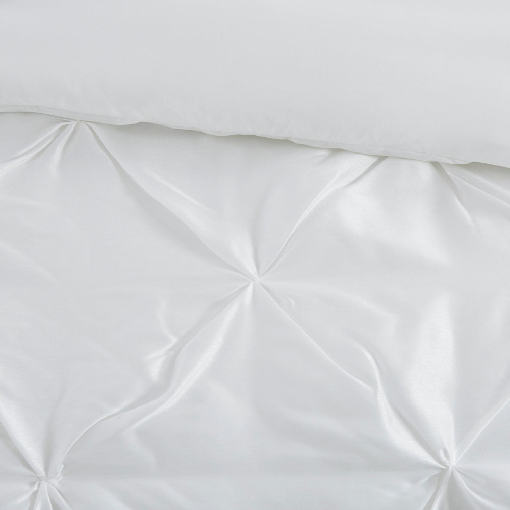 7 Piece Tufted Comforter Set White Cal King Media 2