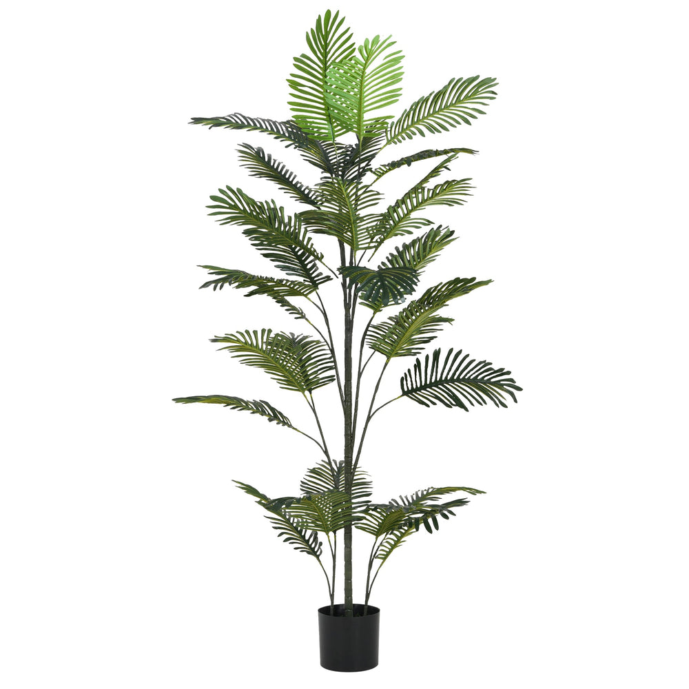 86' Artificial Palm Tree with Black Plastic Pot Media 5