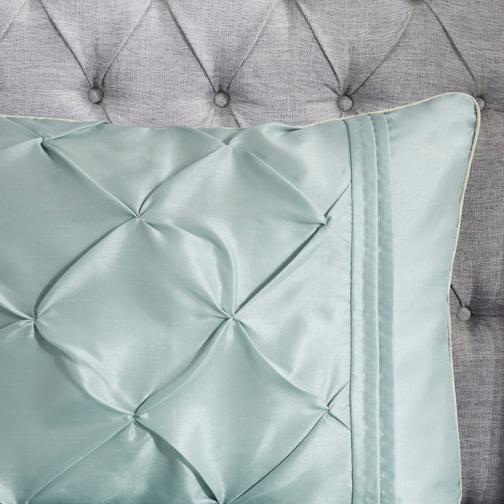 7 Piece Tufted Comforter Set Seafoam King Media 11