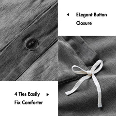 3PCS Twill Washed Duvet Set perspective