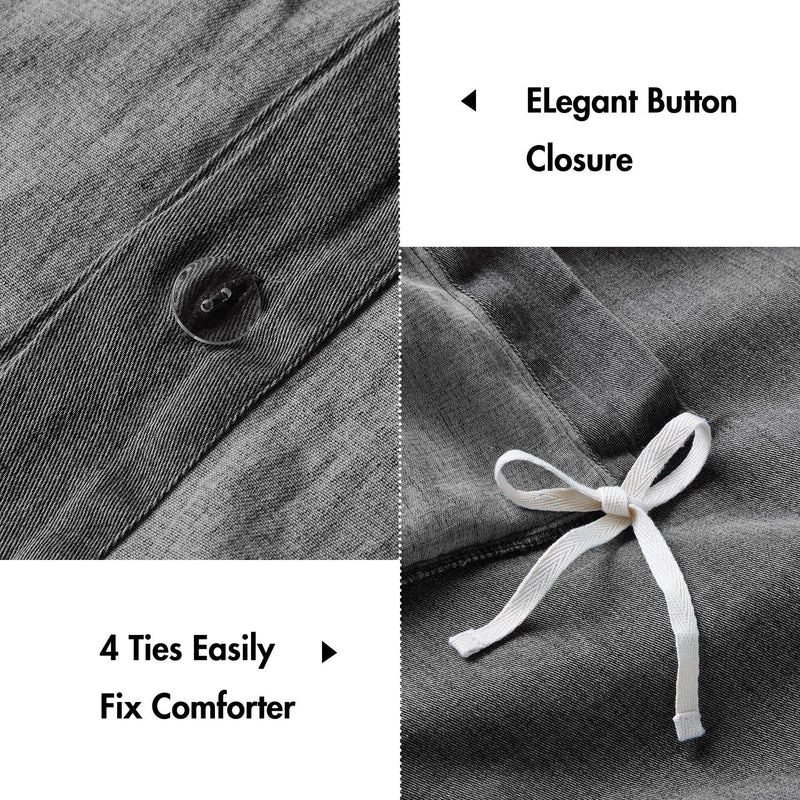 3PCS Twill Washed Duvet Set