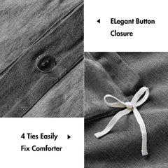 3PCS Twill Washed Duvet Set perspective