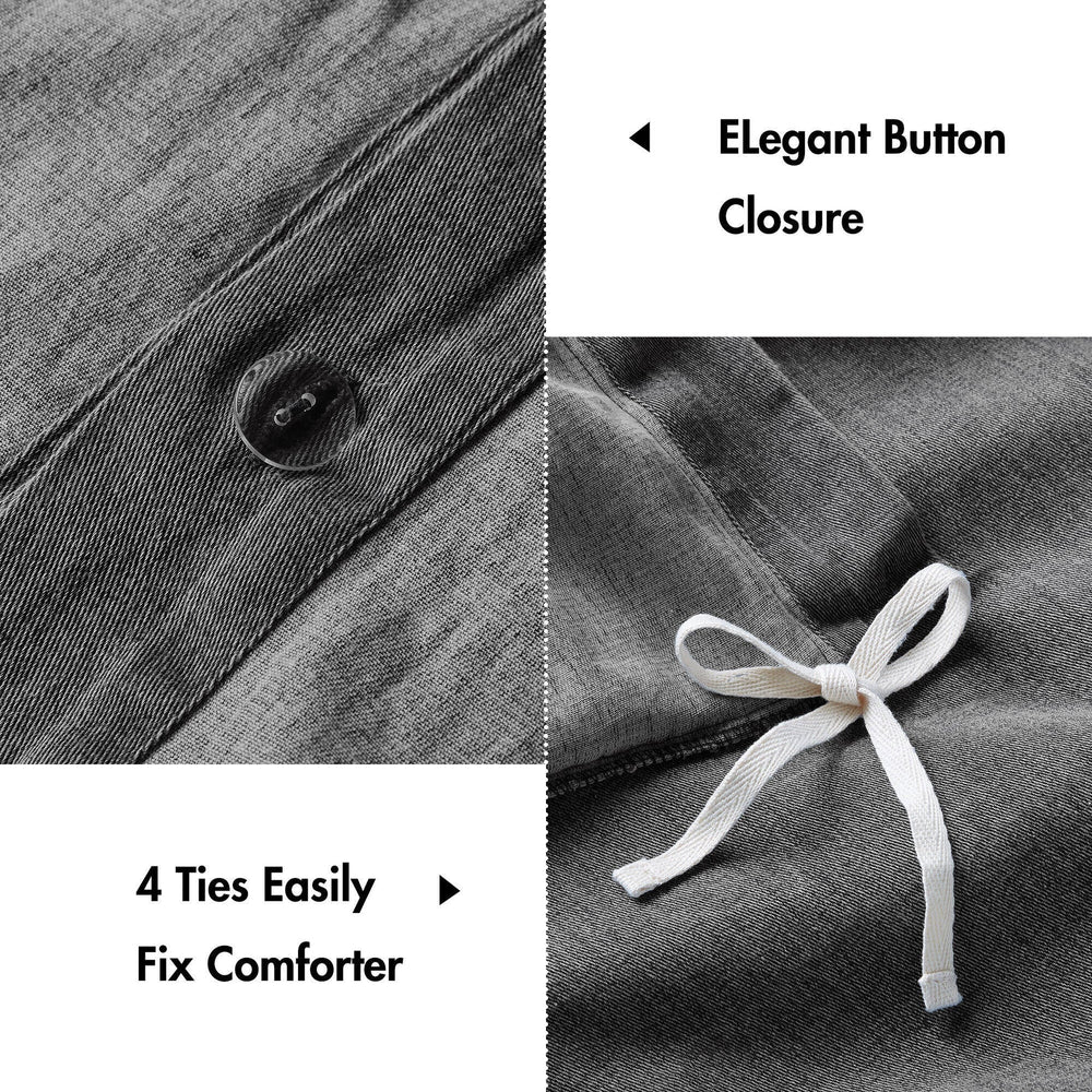 3PCS King/Cal King Twill Washed Duvet Set Media 7