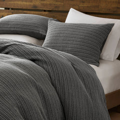 3PCS Waffle Washed Duvet Set perspective