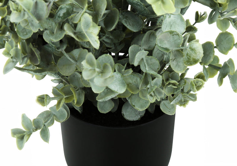Artificial Plant, 11' Tall, Eucalyptus Grass, Indoor, Faux, Fake, Table, Greenery, Potted, Set Of 2, Decorative, Green Leaves, Black Pots