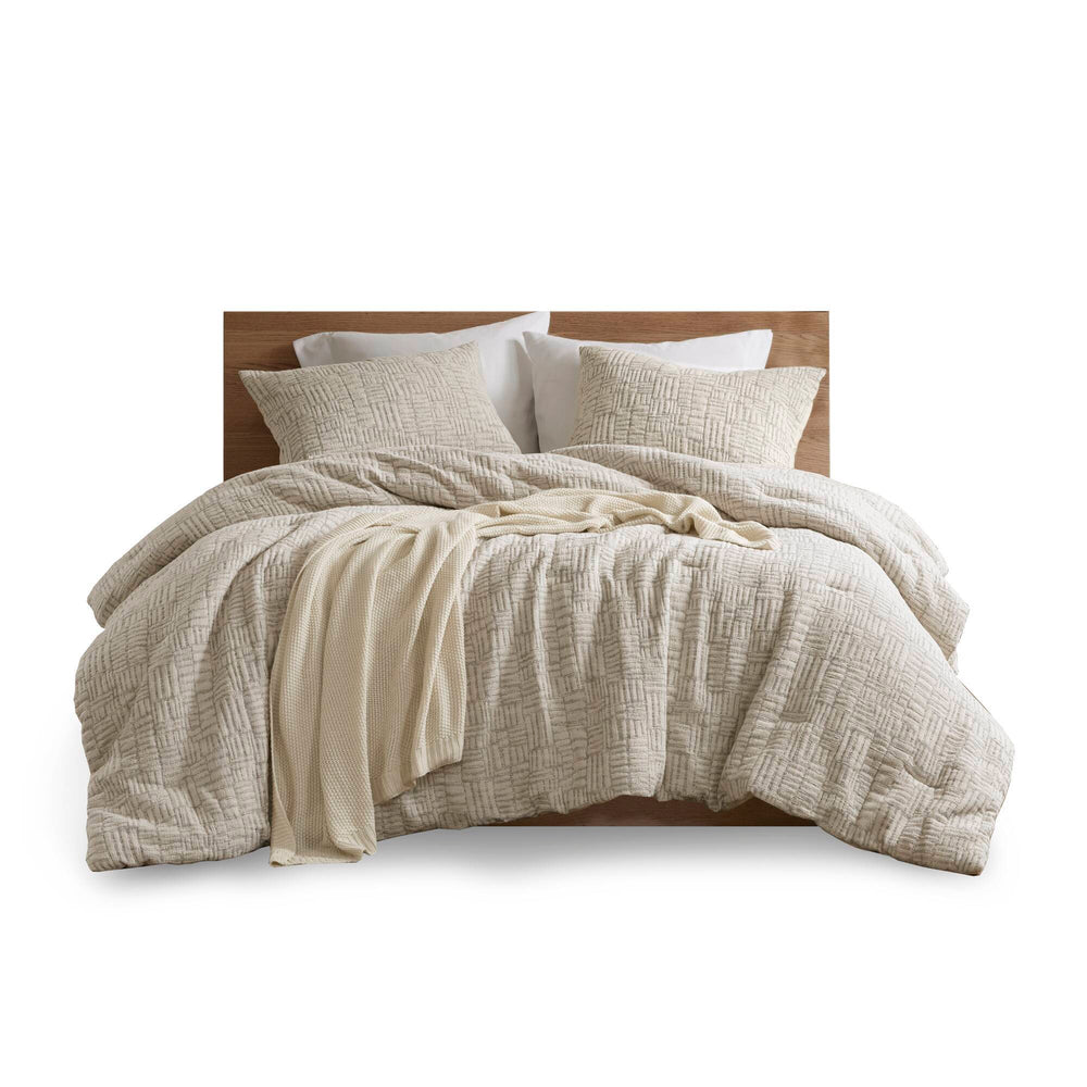 3 Piece Oversized Cotton Matelasse Comforter Set-Full/Queen Media 13