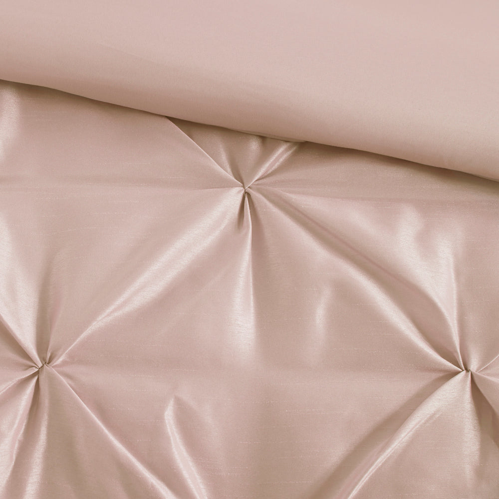7-Piece Full 100% Polyester Pieced Pleated Tufted Comforter Set Media 4