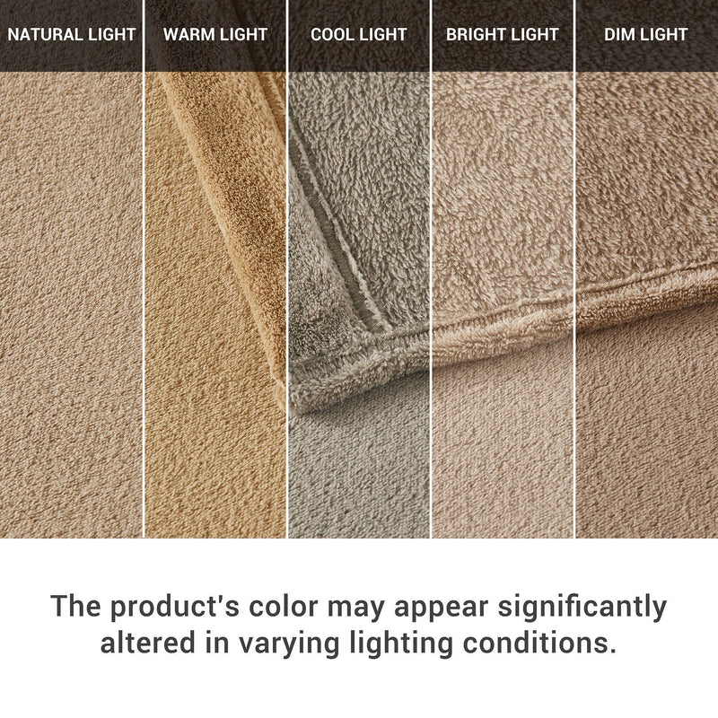 4 PCS King Micro Plush Sheet Set Taupe