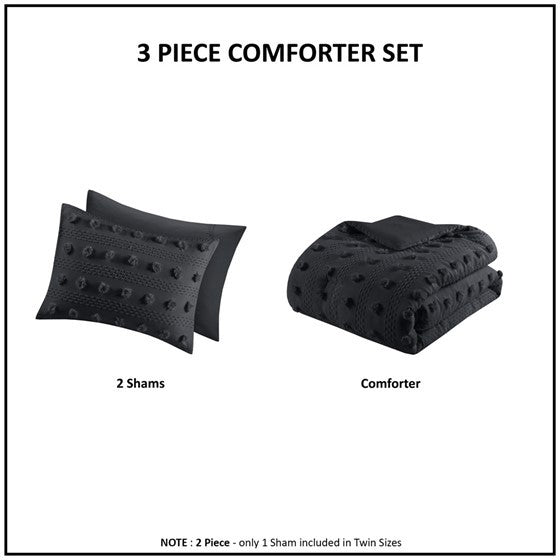 Twin/Twin XL Clip Jacquard Comforter Set Media 3