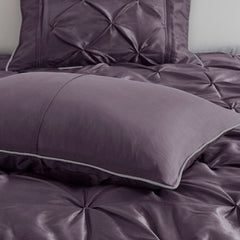 7-Piece 100% Polyester Pieced Pleated Tufted Comforter Set perspective
