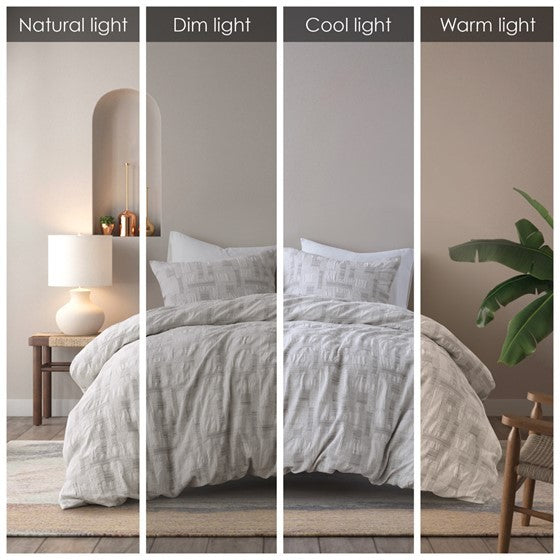 3 Piece Cotton Jacquard Duvet Set-King/Cal King Media 3