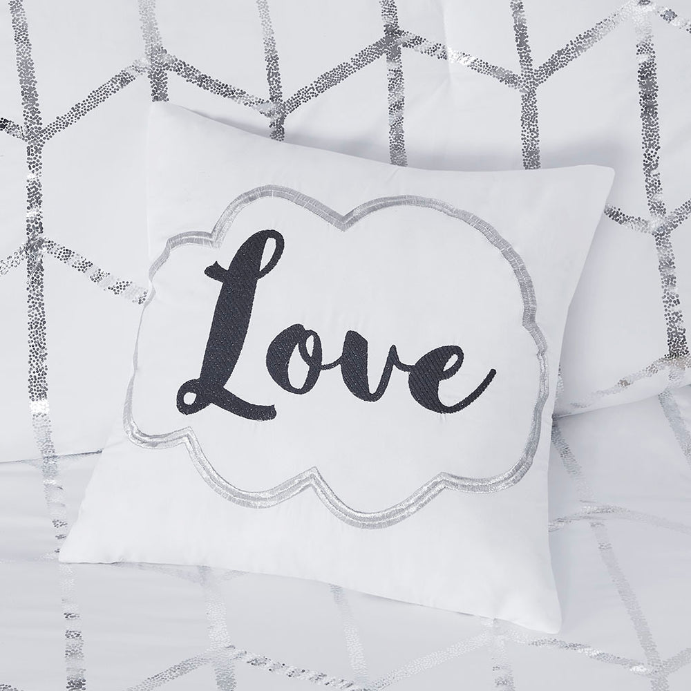 Twin/Twin XL Metallic Printed Comforter Set Media 15
