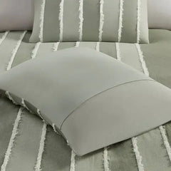3 Piece Striped Cotton Duvet Cover Set perspective