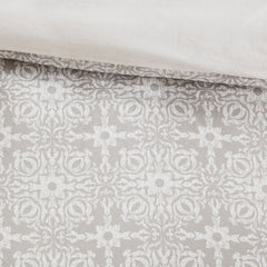 4 Piece Embroidered Cotton Reversible Duvet Cover Set perspective