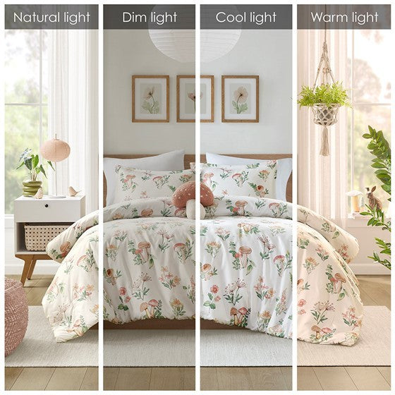 Full/Queen Mushroom Garden Comforter Set