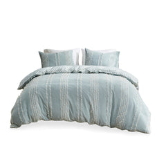 3 Piece Cotton Jacquard Duvet Cover Set perspective