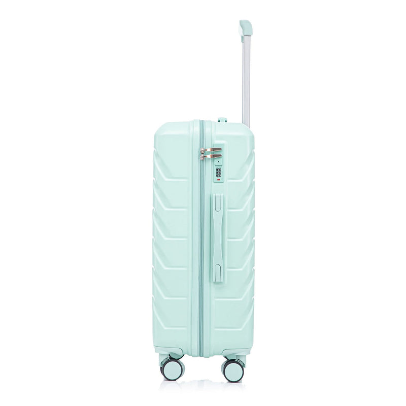 ABS Spinner Luggage Mint Green Durable 3 Piece Set & Combination Lock