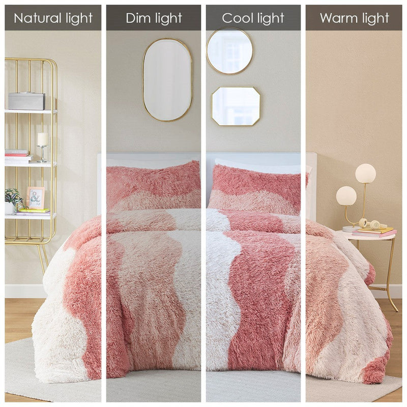Twin/Twin XL Ombre Shaggy Faux Fur Comforter Set