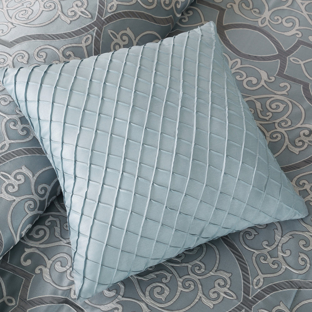12 Piece Comforter Set with Cotton Bed Sheets Blue King Media 5