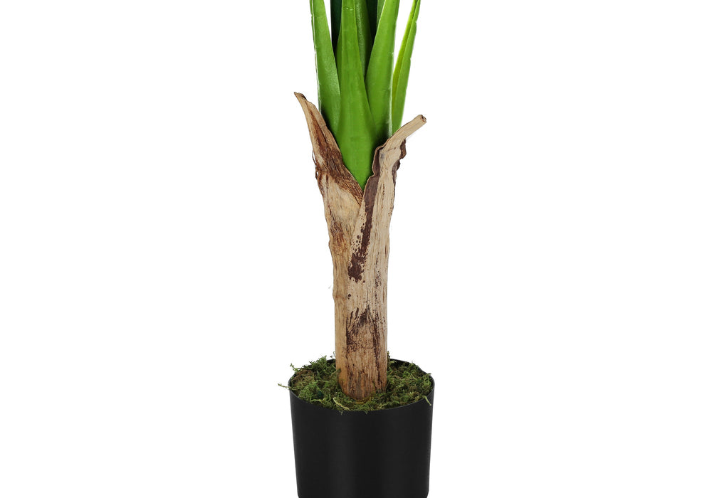 Artificial Plant, 43' Tall, Banana Tree, Indoor, Faux, Fake, Floor, Greenery, Potted, Real Touch, Decorative, Green Leaves, Black Pot Media 3