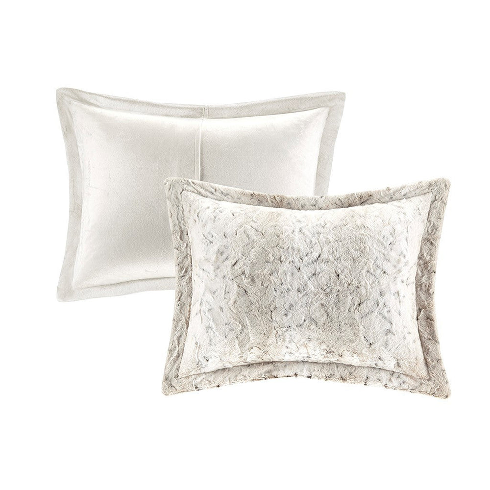 King 4PC Faux Fur Comforter Set Media 2