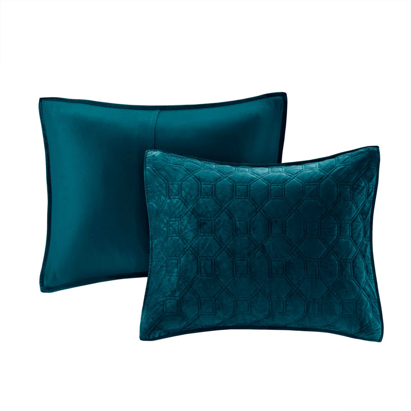 3 Piece Velvet Quilt Set