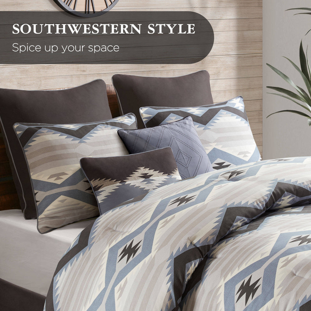 8-Piece Full Comforter Set,Blue Media 4
