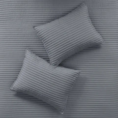 8 Piece Printed Seersucker Comforter and Quilt Set Collection perspective