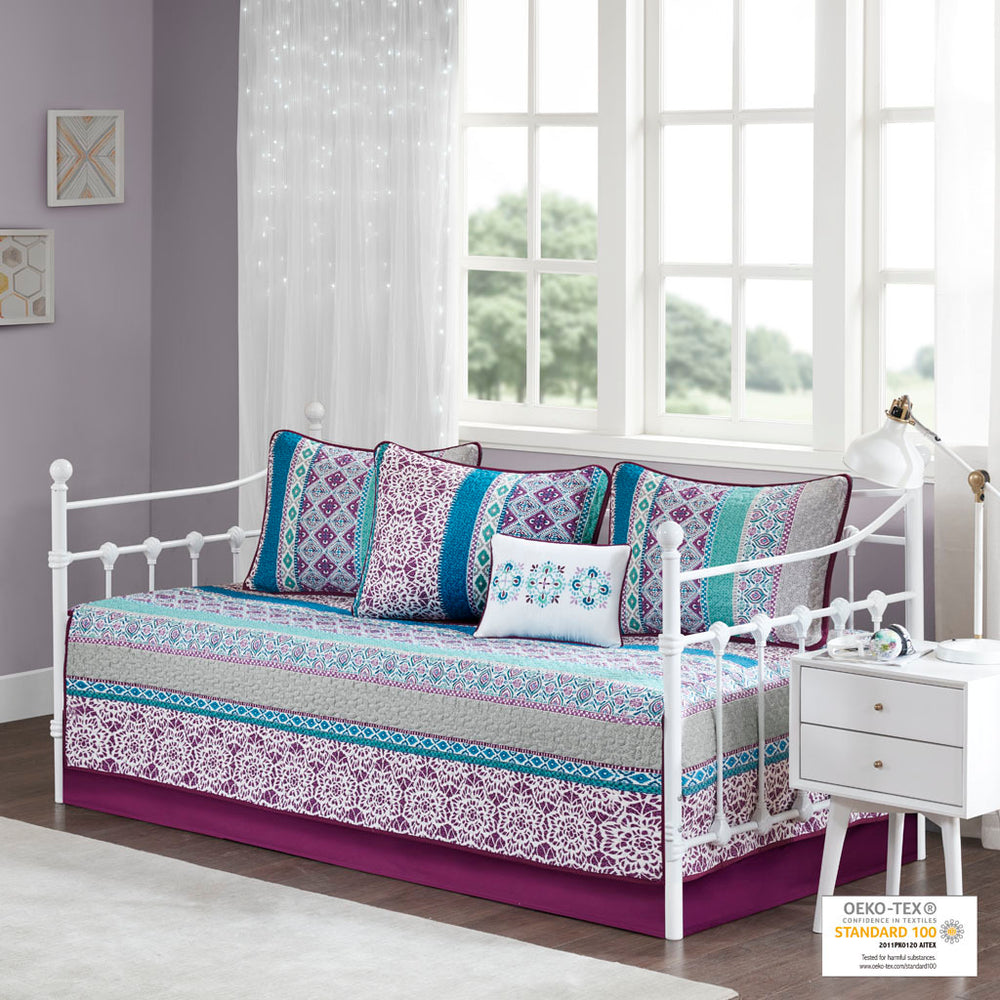 Daybed 6 Piece Boho Reversible Daybed Set Media 7