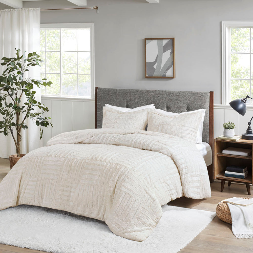 Twin Fur Down Alternative Comforter Mini Set Media 1
