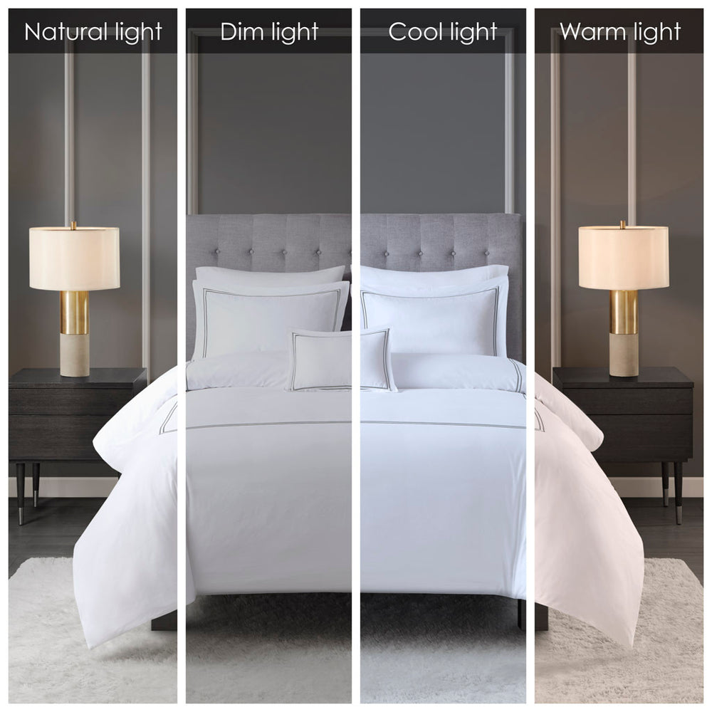 King/Cal King 100% Cotton Sateen Embroidered Comforter Set Media 8
