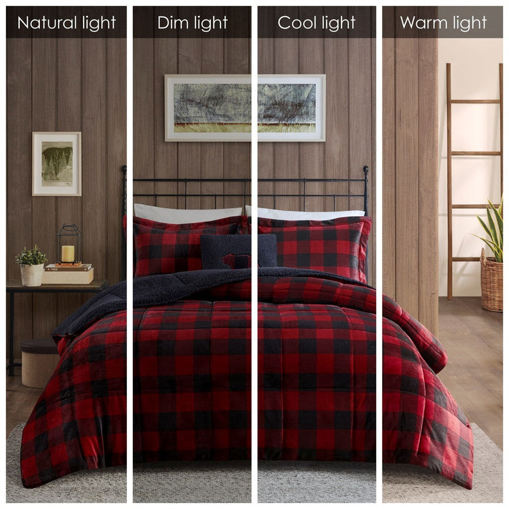 King Plush to Sherpa Down Alternative Comforter Set Media 4