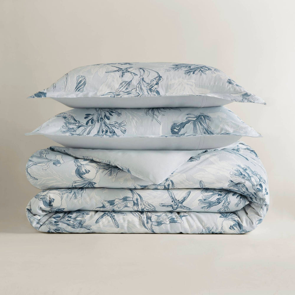 3-Piece Full/Queen 100% Cotton Sateen Duvet Cover Set,Navy/Blue Media 12