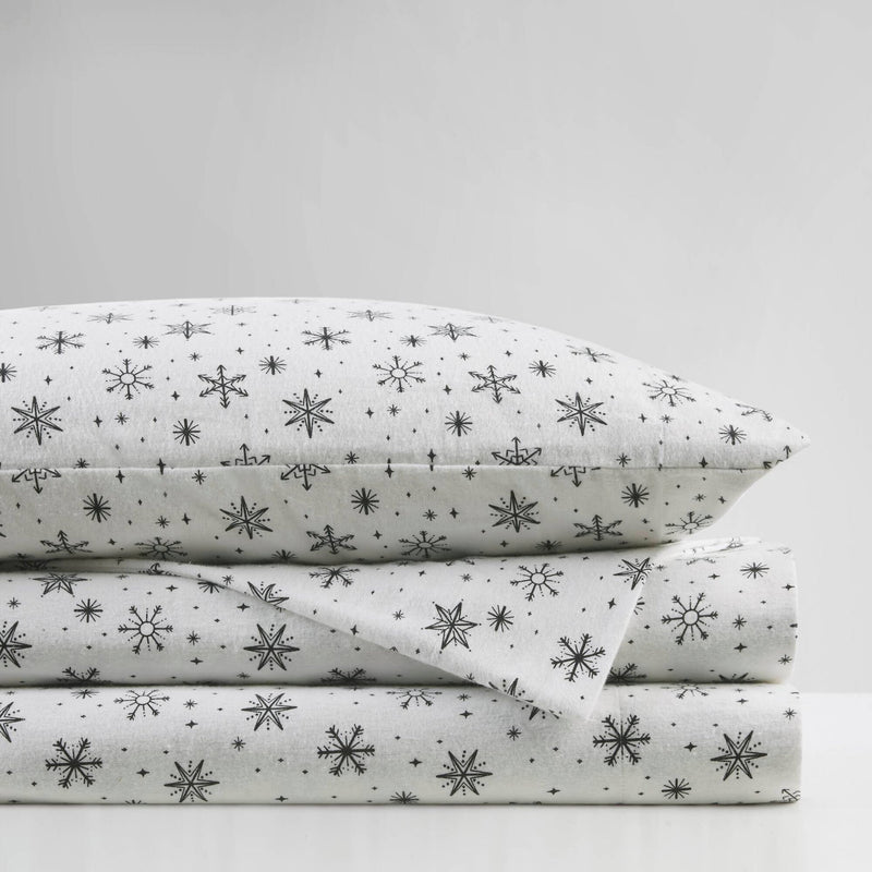 4 PCS Full Sheet Set Black Snowflakes