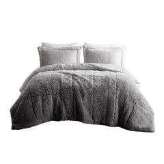 Ombre Shaggy Long Fur Comforter Mini Set perspective