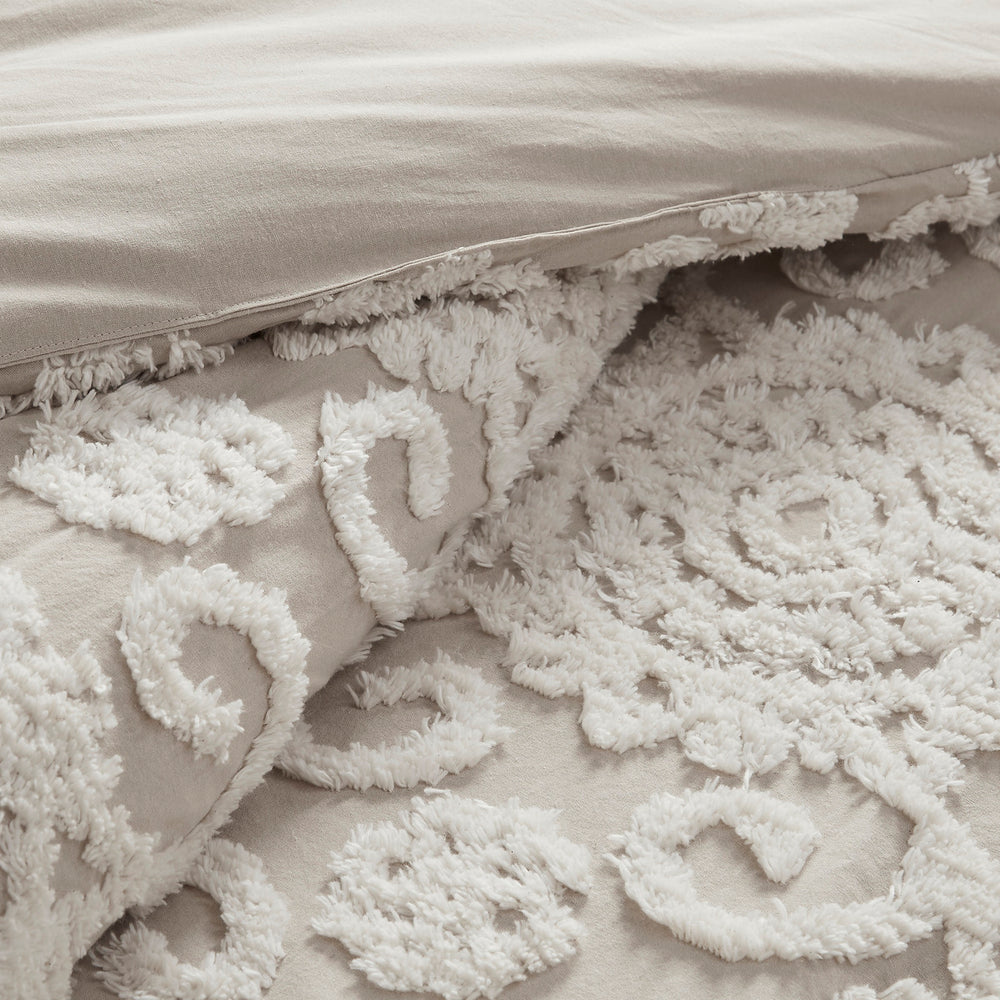 Cotton Comforter Mini Set Taupe King Media 12
