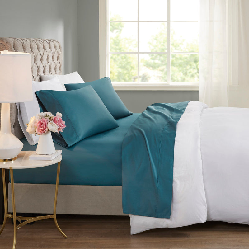 4-Piece Cooling Cotton Blend Sheet Set