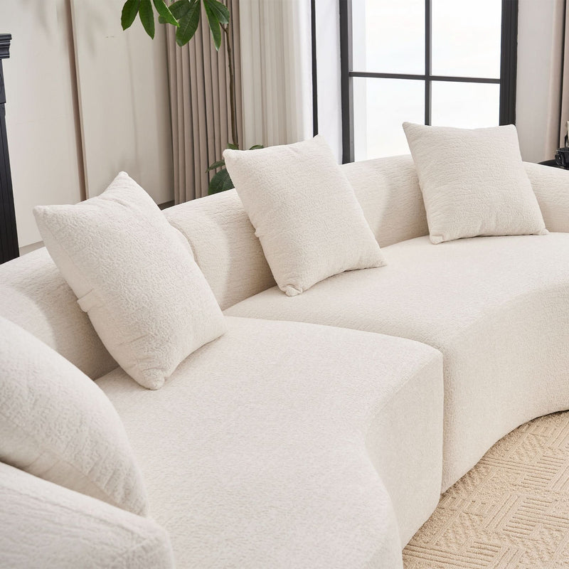 Foam & Spring Sofa Sectional White Living Room Design Furniture Collection