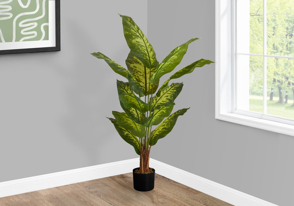 Artificial Plant, 47' Tall, Evergreen Tree, Indoor, Faux, Fake, Floor, Greenery, Potted, Real Touch, Decorative, Green Leaves, Black Pot Media 6