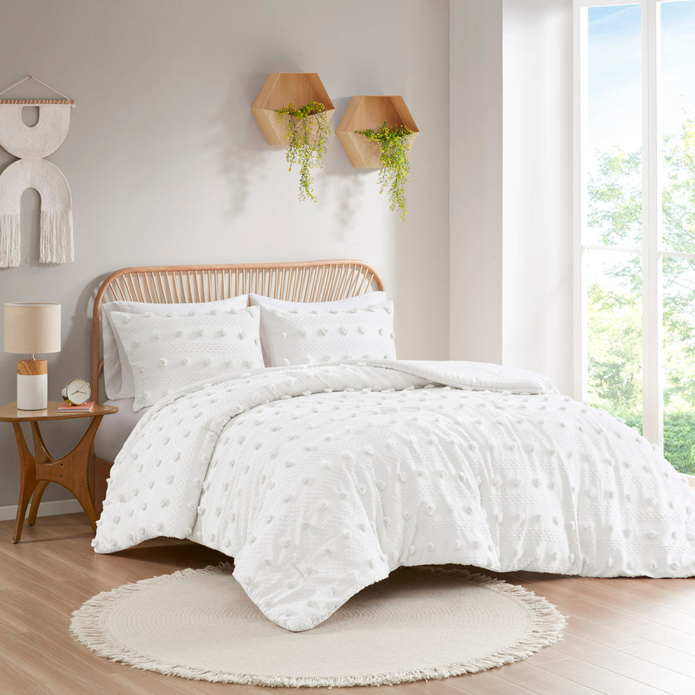 King/Cal King Clip Jacquard Comforter Set Media 1