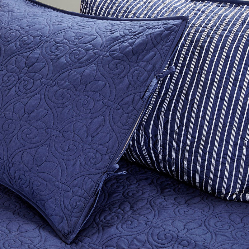 6 Piece Reversible Daybed Cover Set Navy Daybed